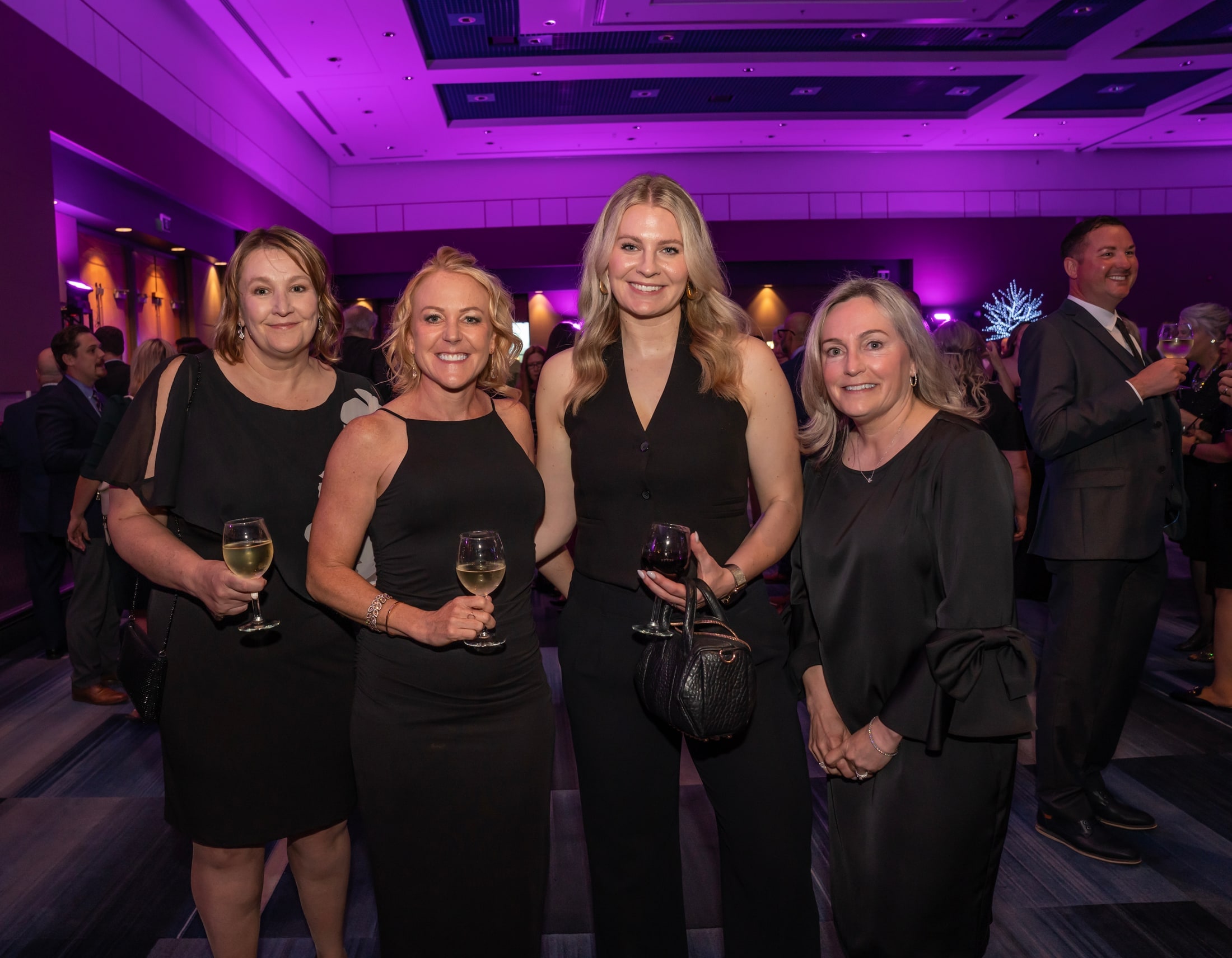 Guests photographed at an evening gala