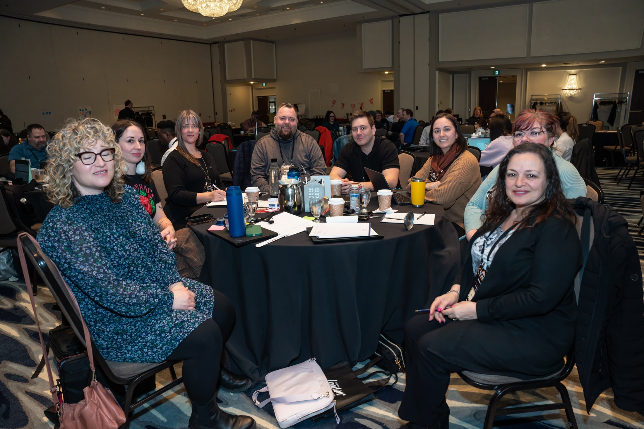 Attendees during a conference session