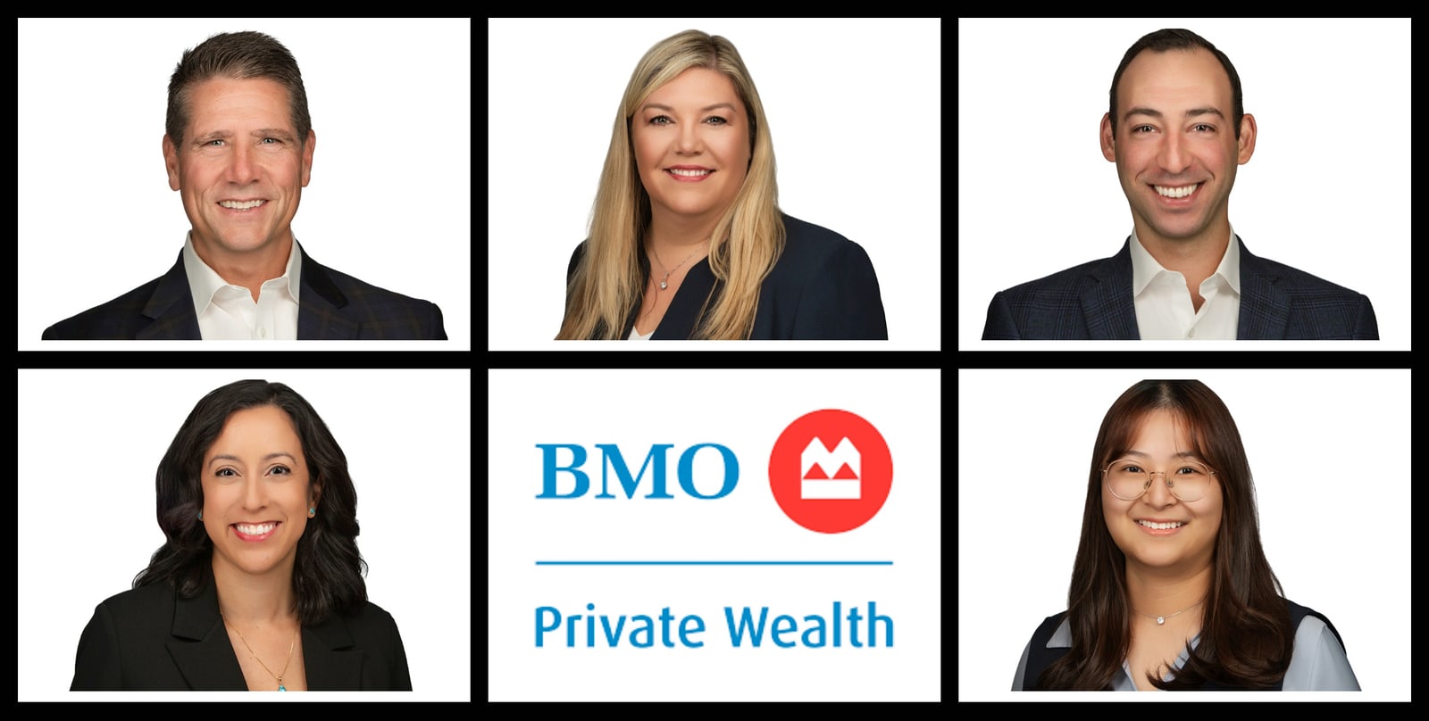 Corporate team headshots photographed for BMO Private Wealth